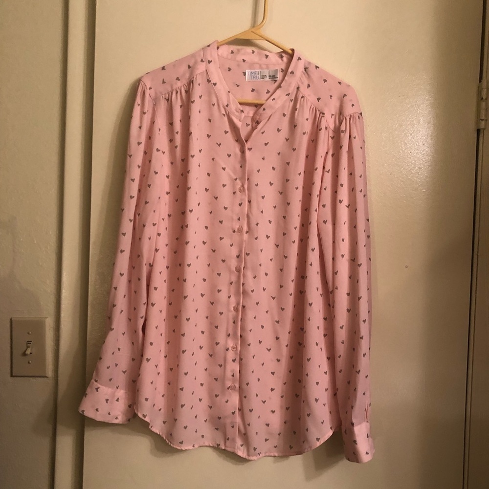 Time & Tru Pink Blouse XXL